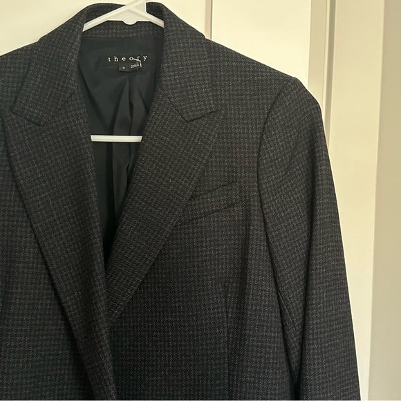 Theory Double Breasted Blazer Grey - Picture 1 of 7